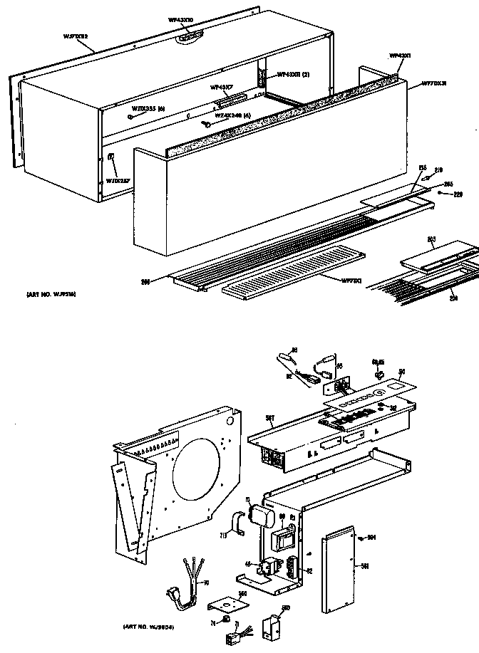 GE A2B398DAASR1 cabinet diagram