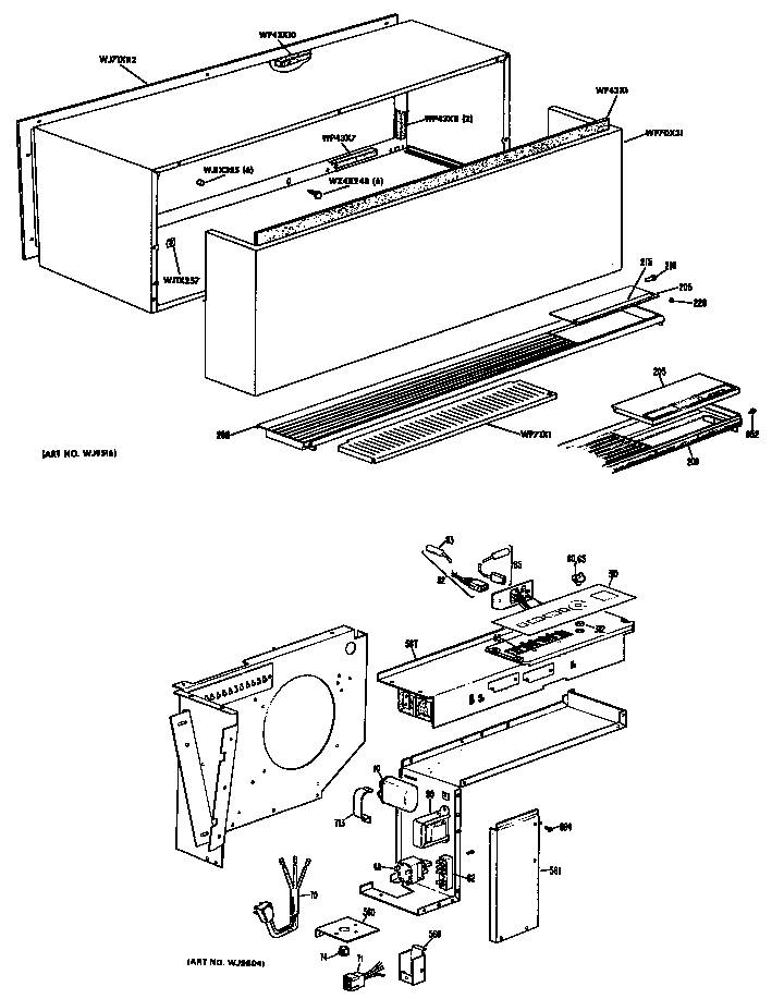 GE A3B698DAASW1 cabinet diagram