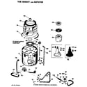 GE WWA7070BAL tub, basket and agitator diagram