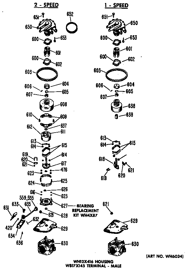 GE WWA8480BAL 2-speed diagram