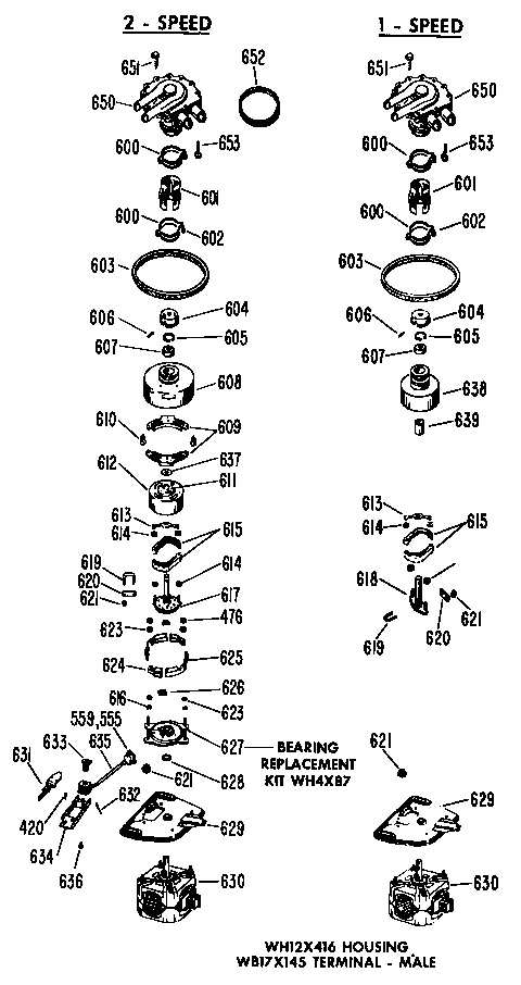 GE WWA5610BAL 2 - speed diagram