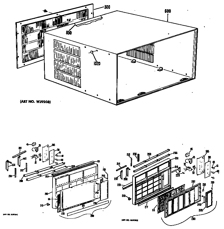 GE AD910FMQ4 cabinet diagram