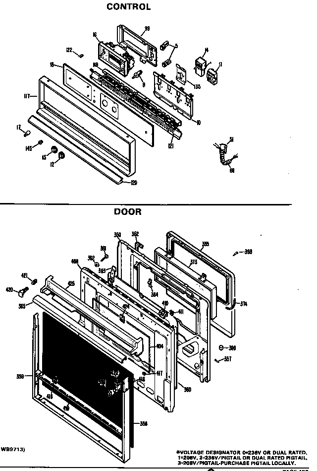 GE JKP07G*D1 control diagram