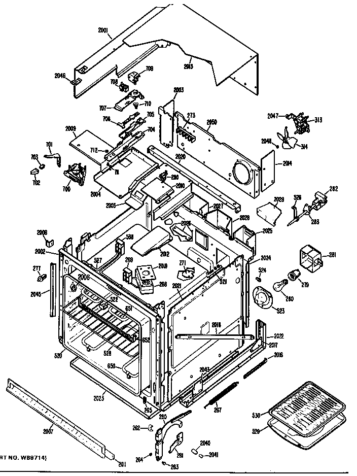 GE JKP07G*D1 body diagram