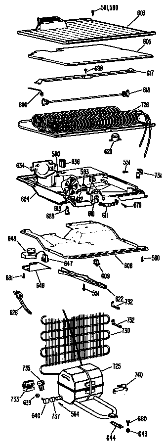 GE TBF15DCB unit diagram