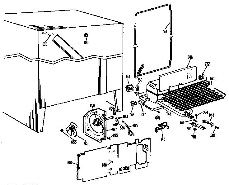 GE TFF24ZCB unit diagram