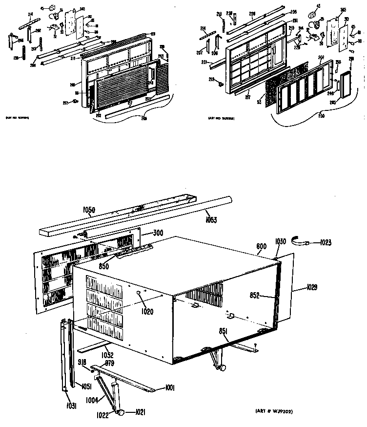 GE AD919DSE1 cabinet/grille diagram