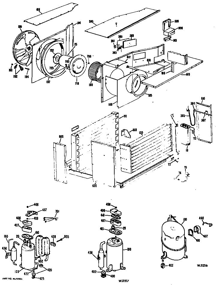 GE ADE18D3E1 chassis diagram
