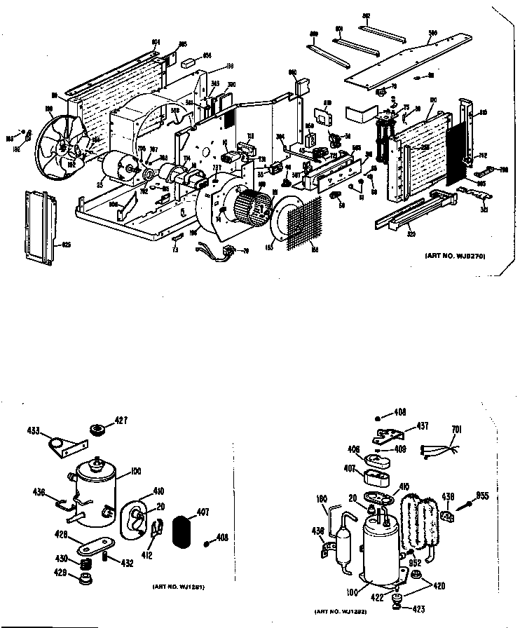 GE AJH08A3Q1 chassis diagram
