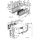 GE AFH12D3W1 grille/cabinet diagram