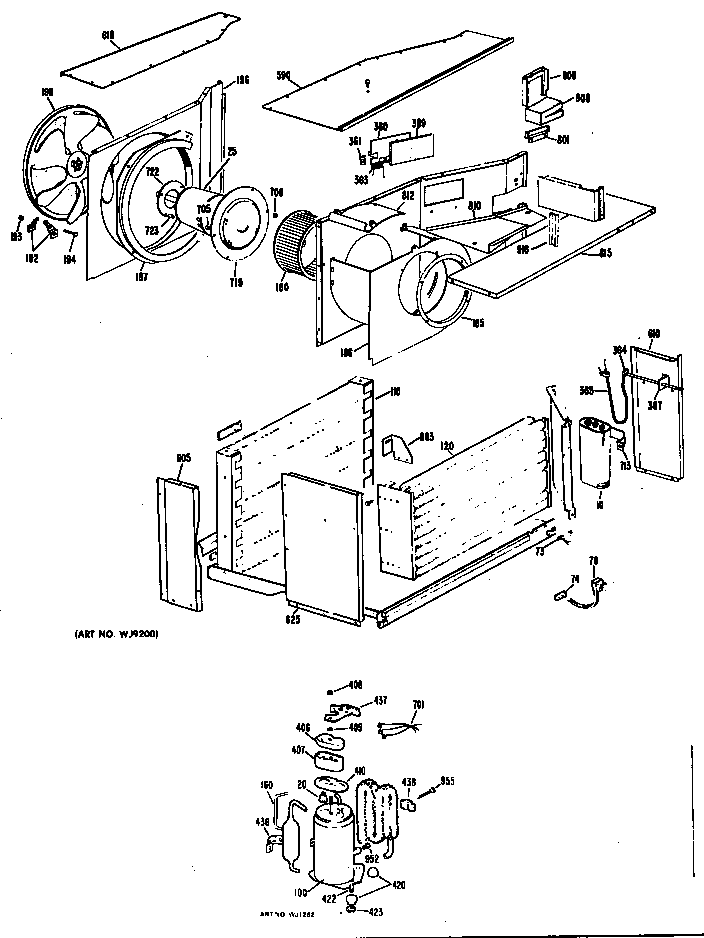 GE AFH12D3W1 chassis diagram