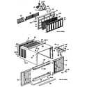 GE AQ810ASW1 grille/cabinet diagram