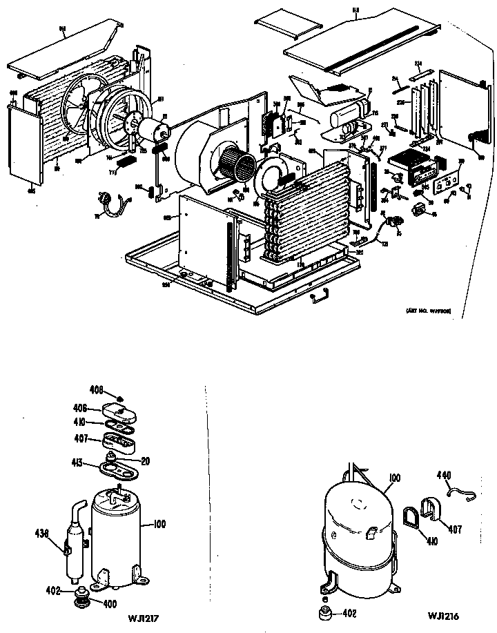 GE AXN30W3X1 chassis diagram