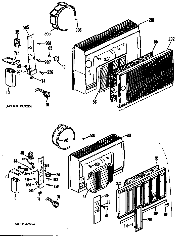 GE AT506FSK1 grille diagram