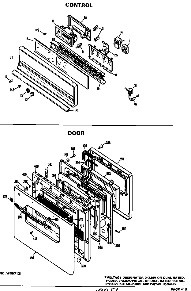 GE JKP07*D1 control/door diagram
