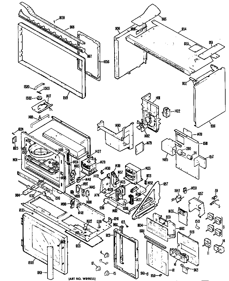 GE JHP60G*02 cabinet diagram