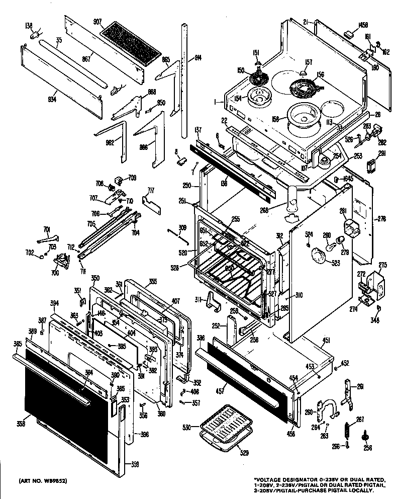 GE JHP60G*02 oven diagram