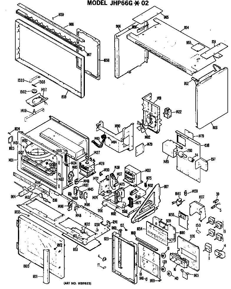 GE JHP66G*02 oven diagram