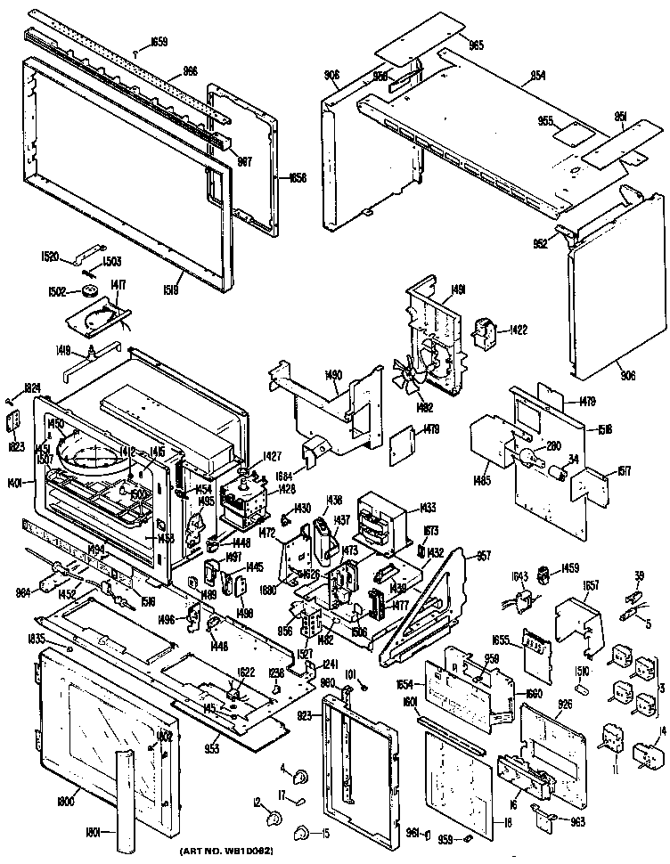 GE JHP60G*04 microwave diagram