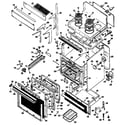 GE JHP61G*H2 oven/cooktop diagram