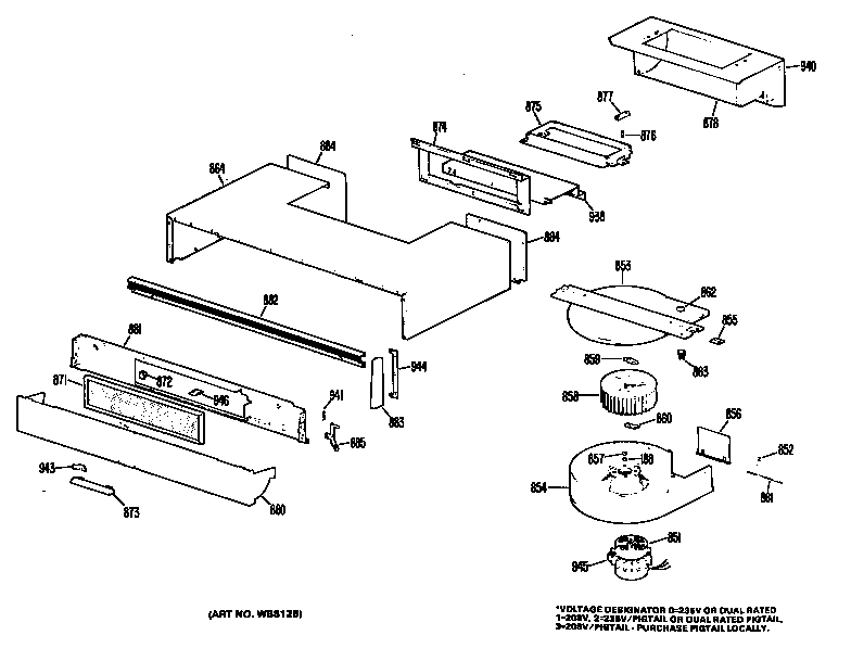 GE JHP69G*J1 power vent diagram