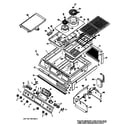 GE JSP48G*J1 cooktop diagram