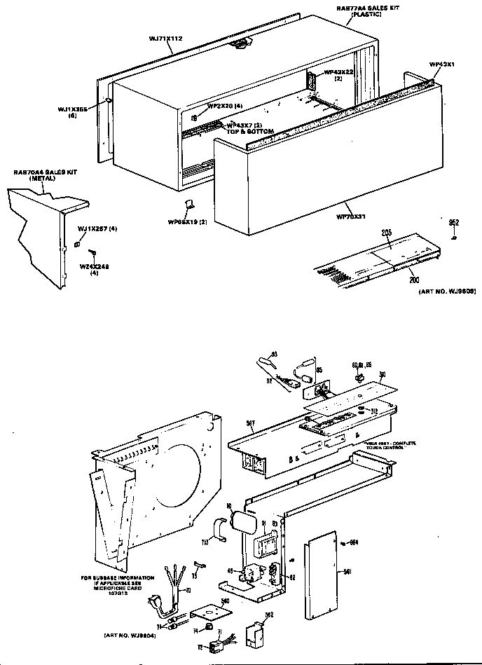 GE A3B693DJASW1 cabinet diagram