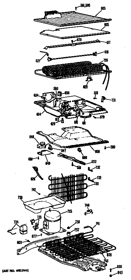 GE TBF16SGCR unit diagram