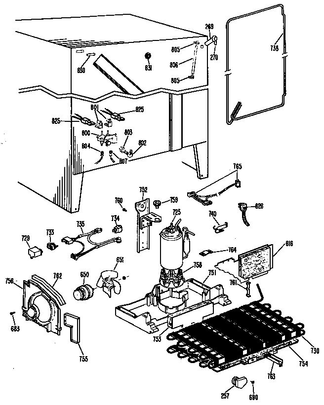 GE TFX27FHD unit diagram