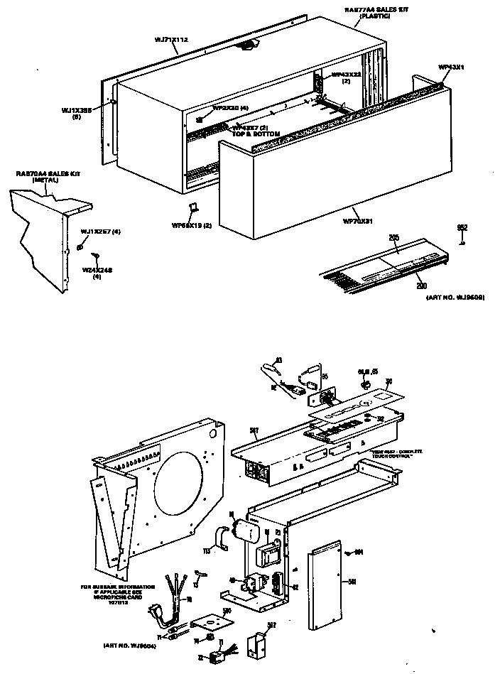 GE A2B598ESASQ2 cabinet diagram