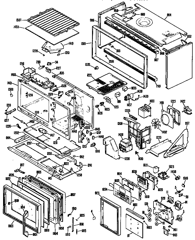 GE JHP70V*K1 microwave diagram