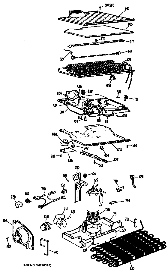 GE TBF14VJB unit diagram