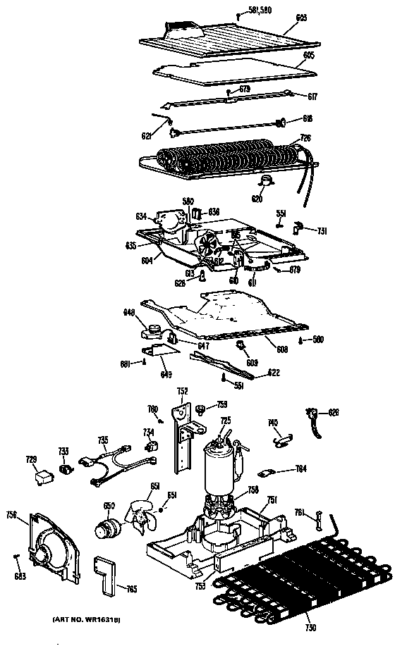 GE TBF16VJB unit diagram