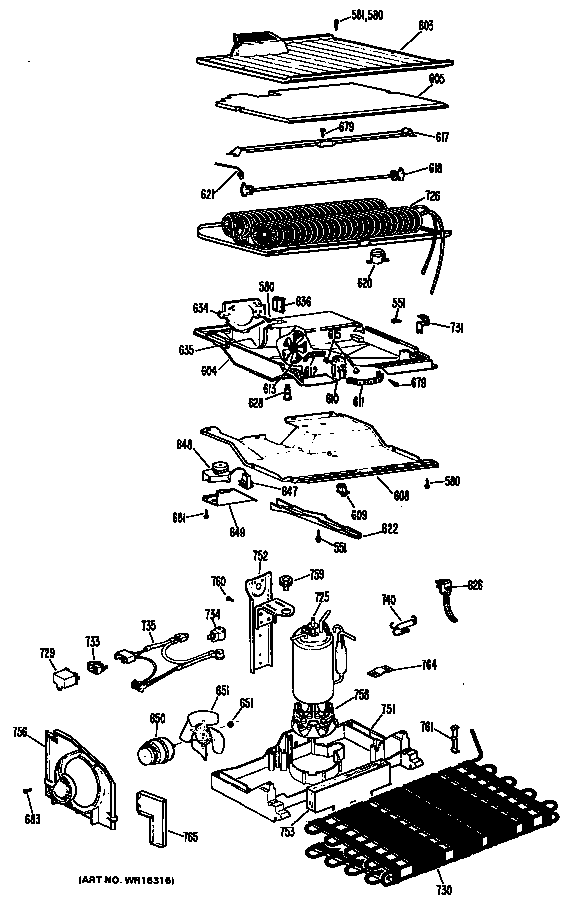 GE TBF16XJBR unit diagram