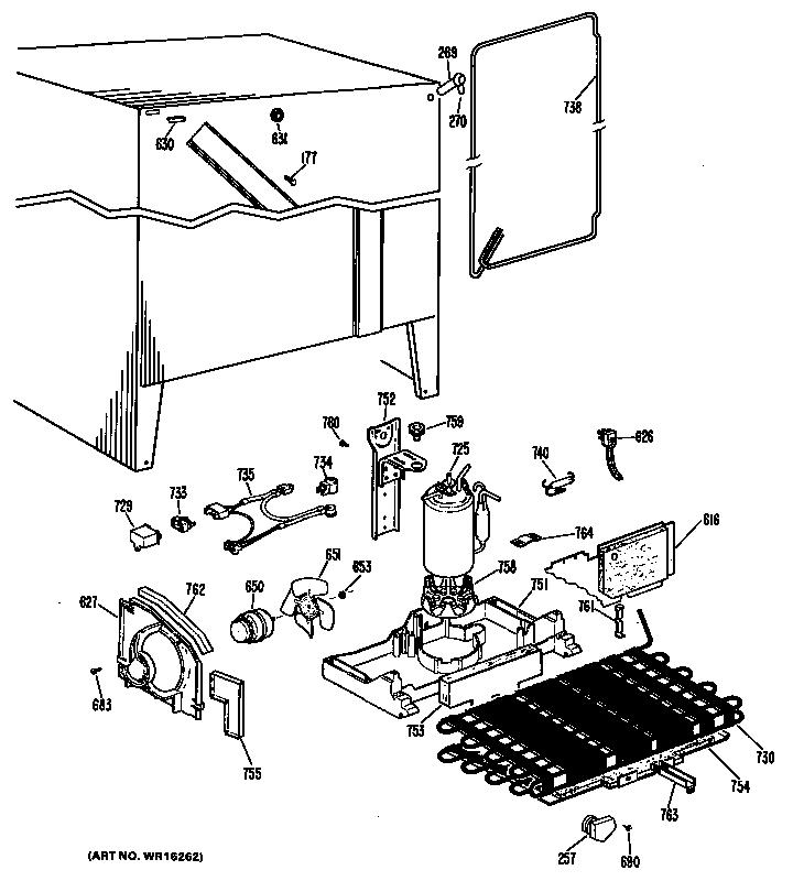GE TFX22DJC unit diagram