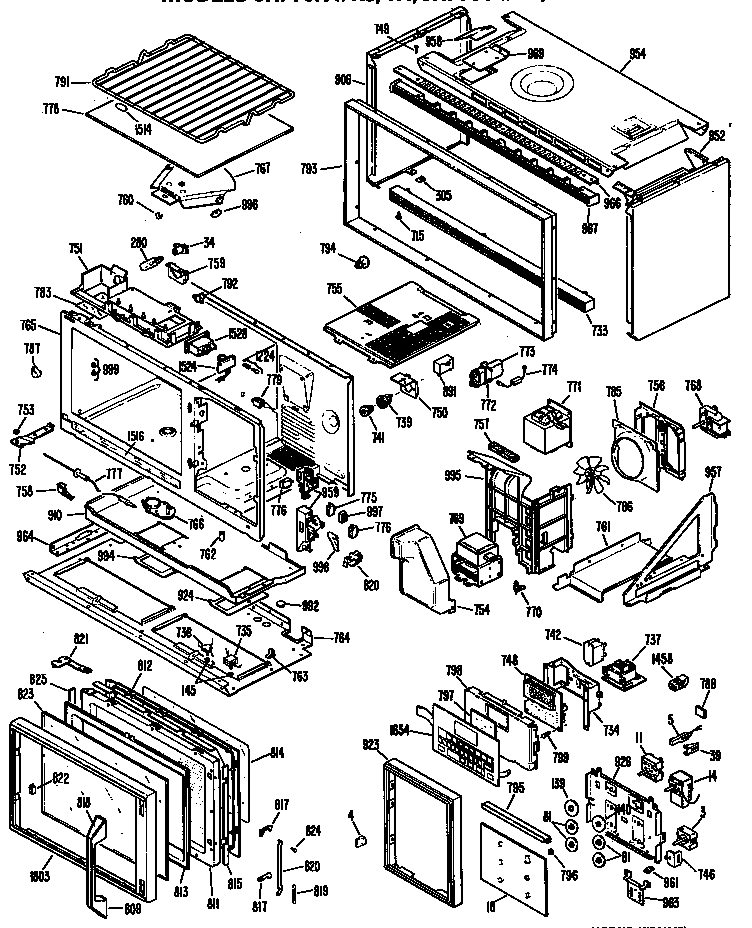 GE JHP70N*K3 microwave diagram