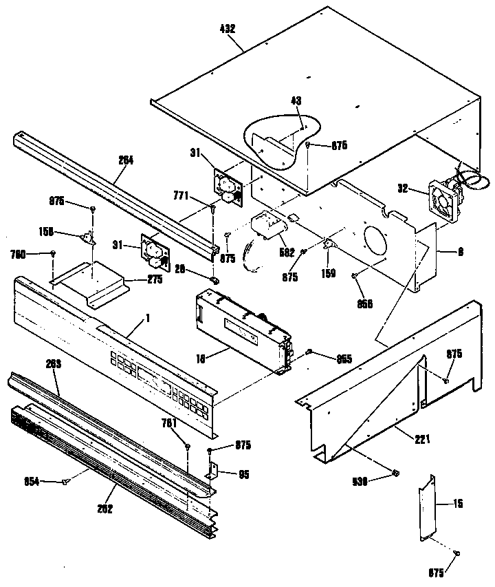 GE ZEK757WP1WG cabinet diagram