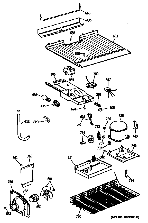 GE TBX14SATDLWH unit diagram