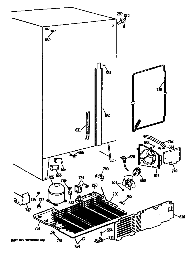 GE TFK20JATCAD unit diagram