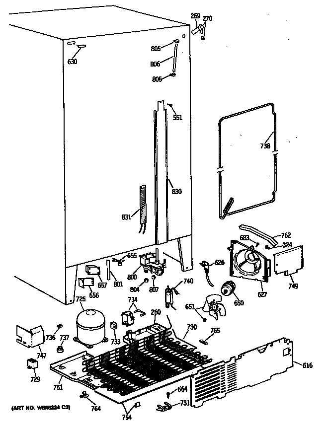 GE TFG27PRVAWW unit diagram