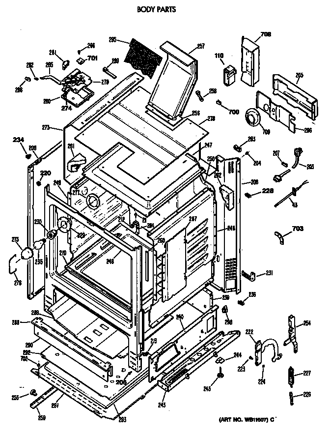 GE JGBP34GEV3WH body parts diagram
