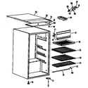 GE SC4SSA cabinet/shelves diagram