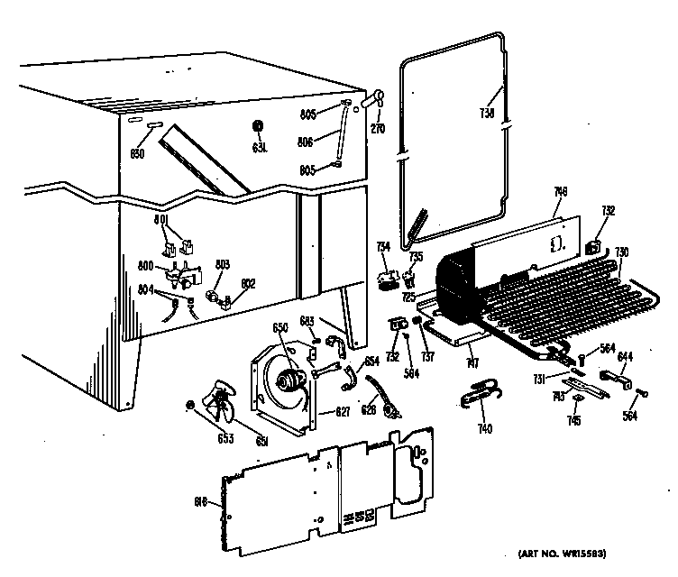 GE TFF22RBM unit diagram