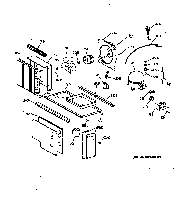 GE ZISB42DYA unit parts diagram