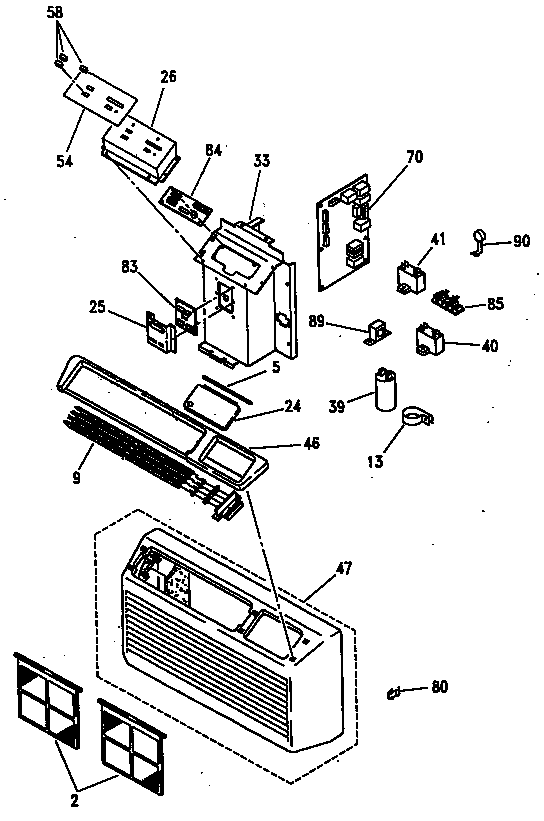 GE AZ26E15EACV1 grille diagram