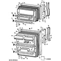 GE TBX18TRBRWH doors diagram