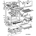 GE TBX18TRBRWH cabinet/shelves diagram