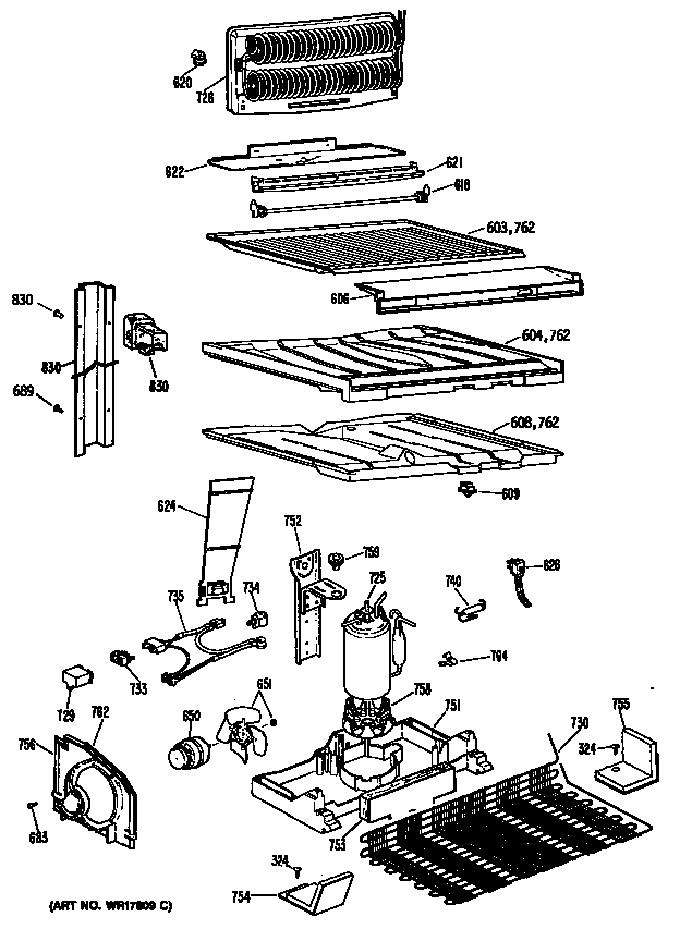 GE TBX18TRBRWH unit diagram