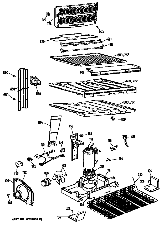 GE TBX18ZRBRAD unit diagram