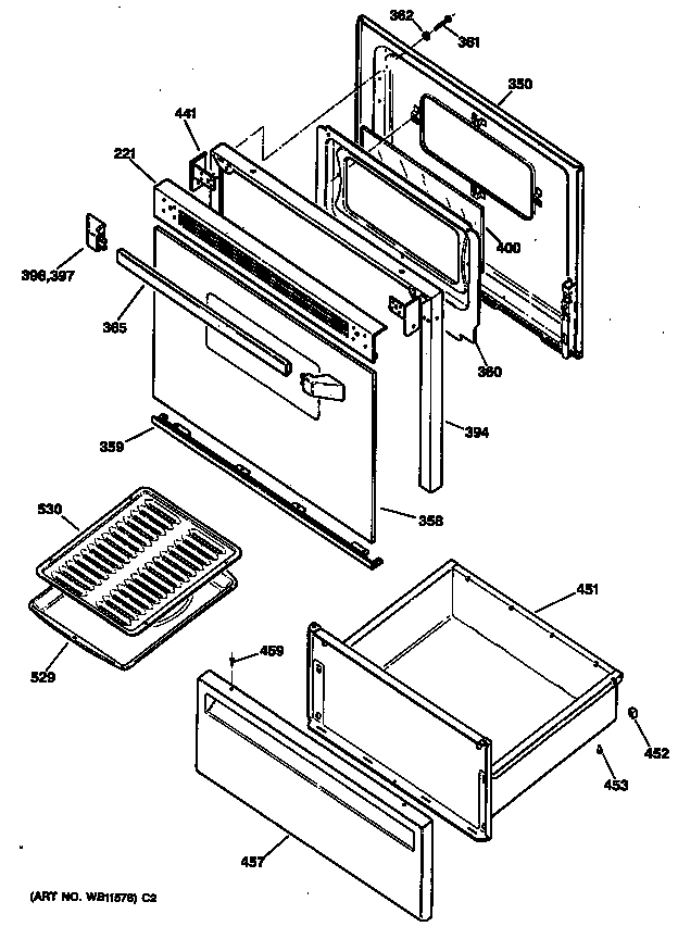 GE JBS30GT1AD door diagram